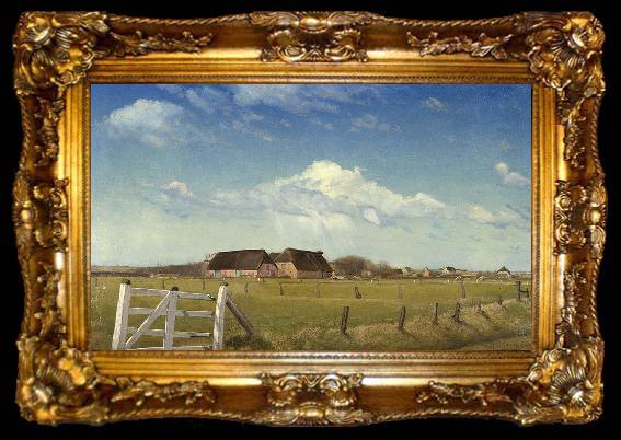 framed  Laurits Andersen Ring Fenced in Pastures, ta009-2